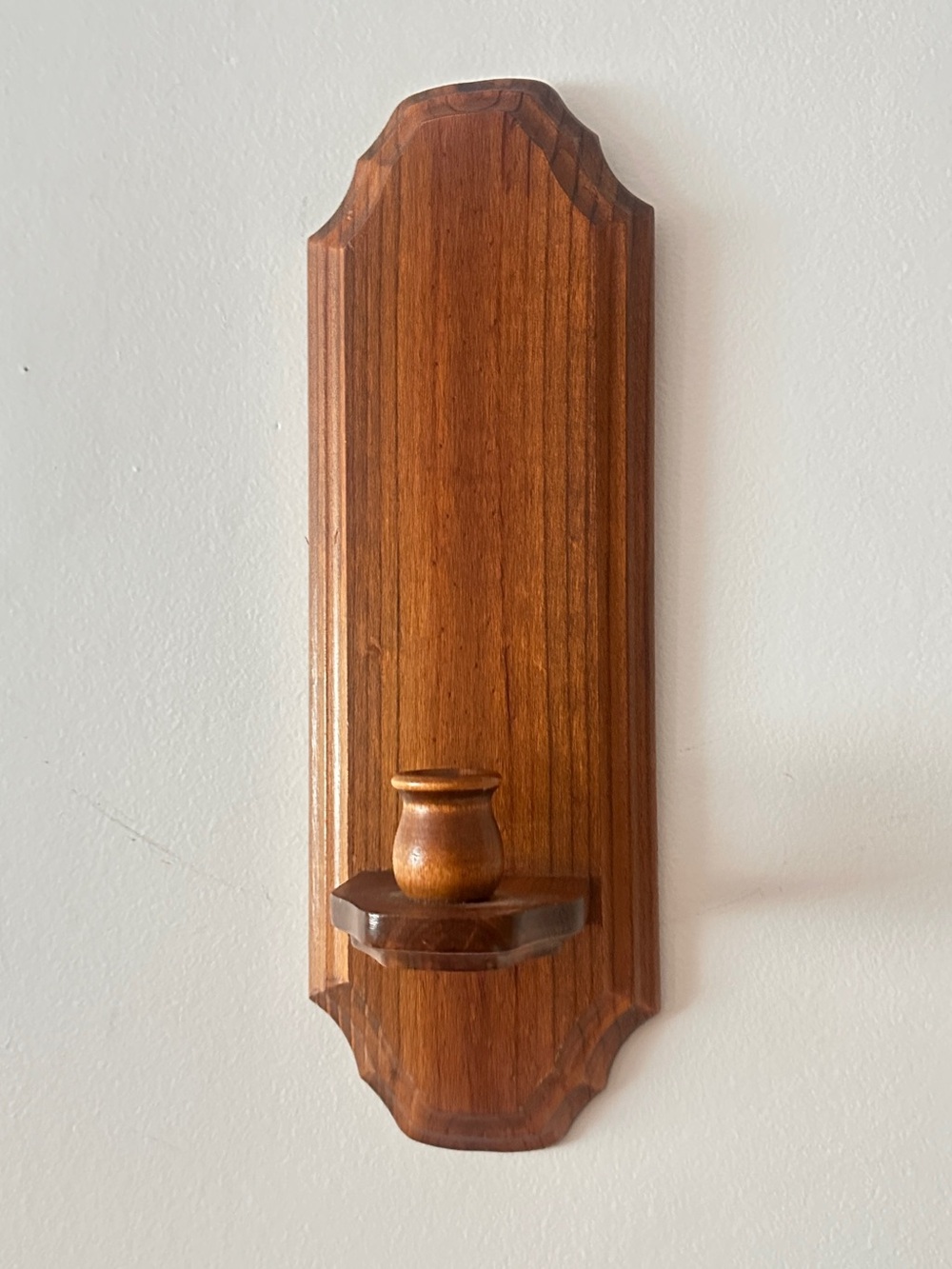 Vintage Home Interiors wooden candle sconce 15” long